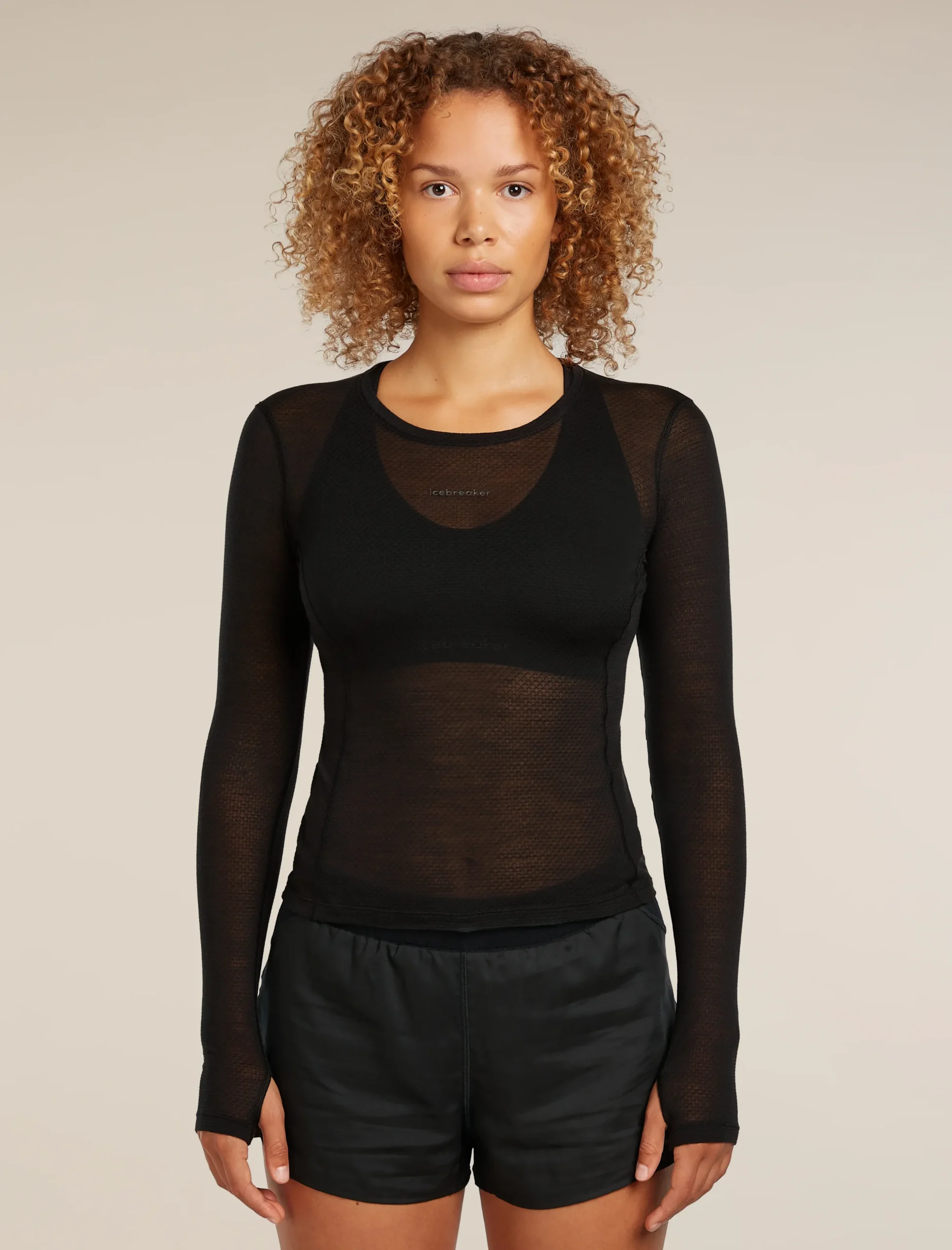 Merinomix 75 Cool-Lite™ Featherlight™ Thermo-Langarmshirt mit Rundhalsausschnitt Damen